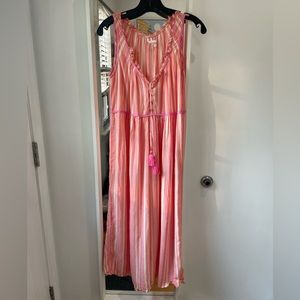 by Anthropology Pink and Orange Stripe Romper Sz XS